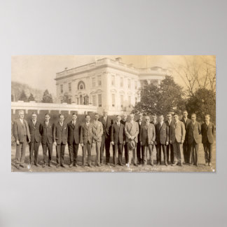 Póster Líderes de Phi Gam con Calvin Coolidge