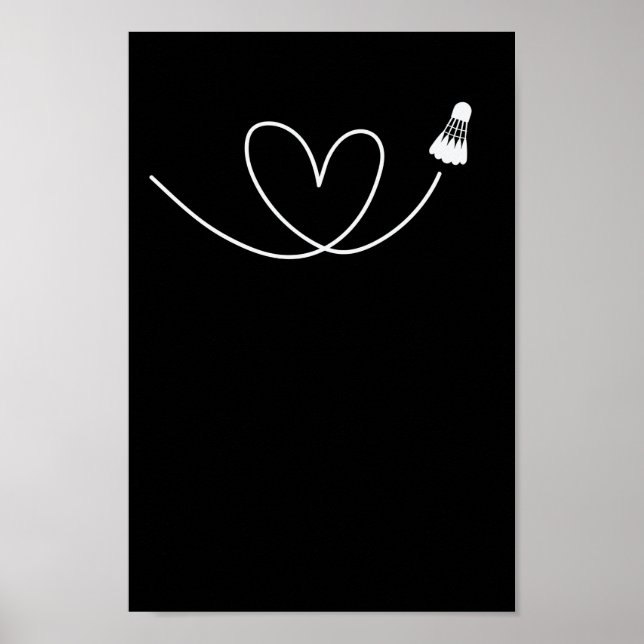 Póster Liebe zum Badminton Federball Badmintonschläger (Frente)