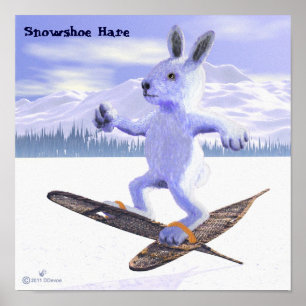 Póster Liebre de nieve