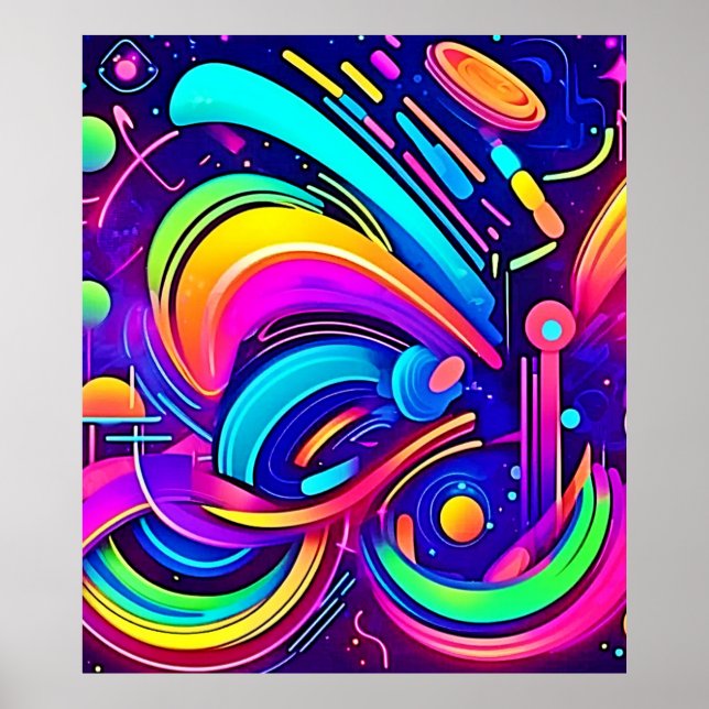 Póster Lienzo cósmico: Un universo de color (Frente)