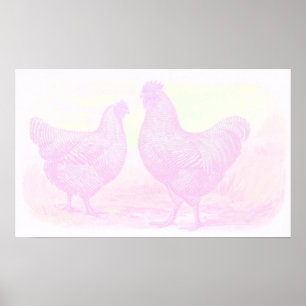 Póster Lienzo de espuma rosada