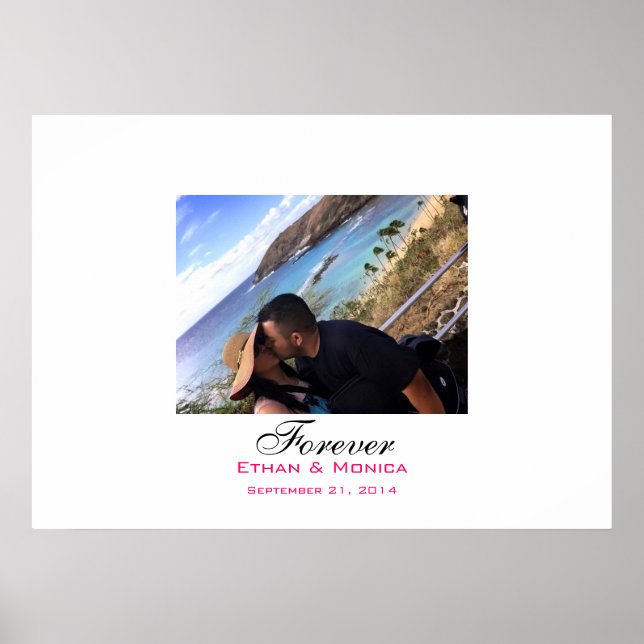 Póster Lienzo de firma Boda personalizado (Frente)