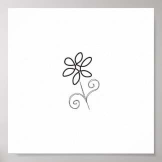 Póster Lienzo de flor de simplicidad