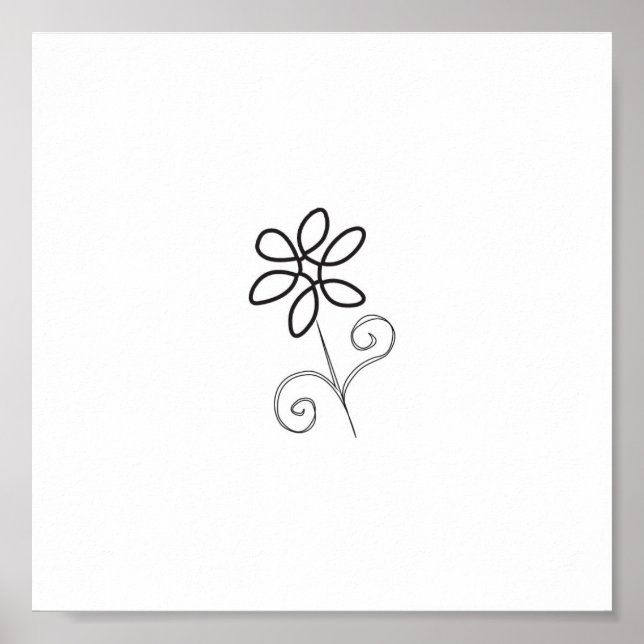 Póster Lienzo de flor de simplicidad (Frente)