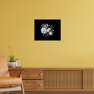 Póster Lienzo de flores botánicas minimalistas Elegante