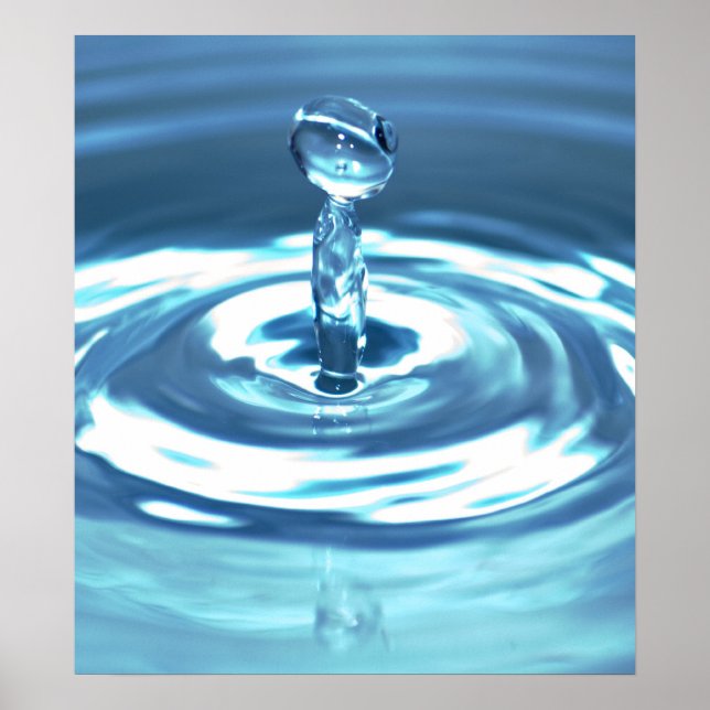 Póster lienzo de gota de agua (Frente)