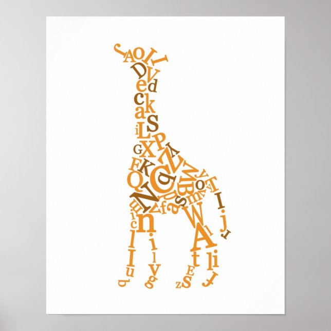 Póster Lienzo de jirafa (Frente)