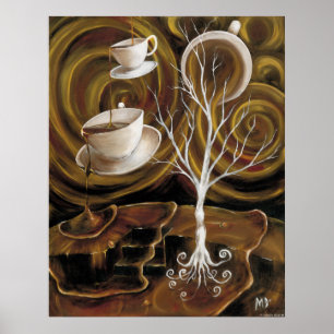 Póster Lienzo de sueños de café