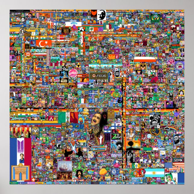 Póster Lienzo final r/Place (Frente)