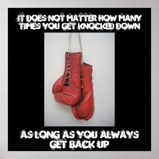 Póster Lienzo Inspirador de boxeo (Frente)