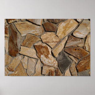 Póster Lienzo o Poster de fondo de pared de piedra