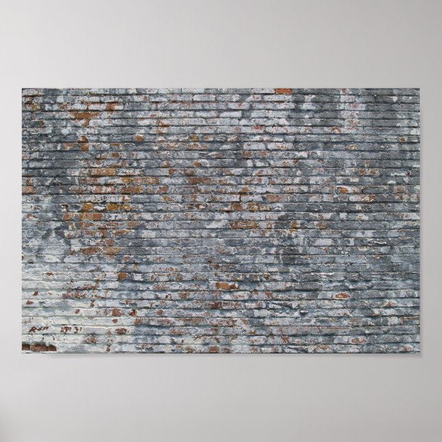 Póster Lienzo o Poster de pared de ladrillo blanco (Frente)