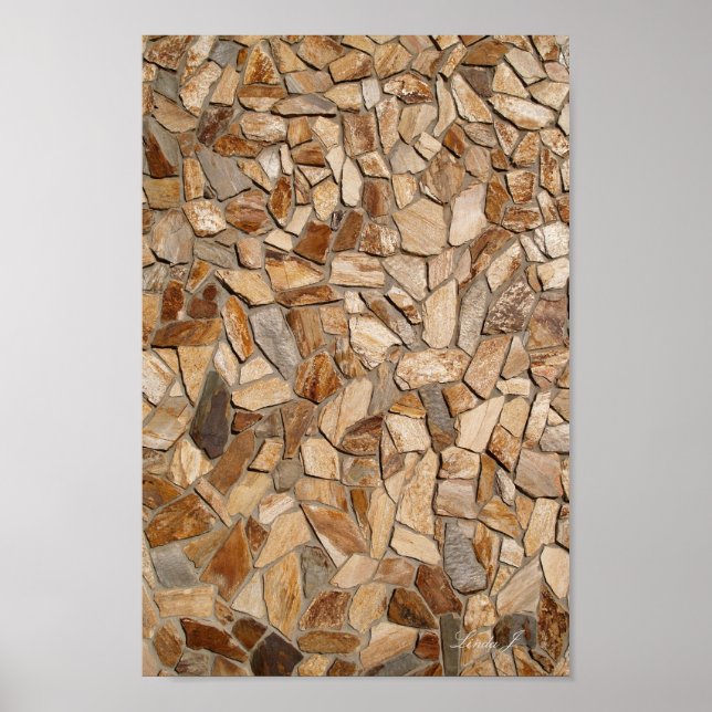 Póster Lienzo o Poster de pared de rock marrón (Frente)