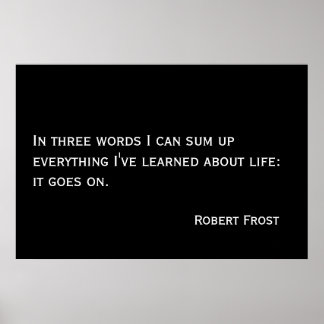 Póster Life goes on