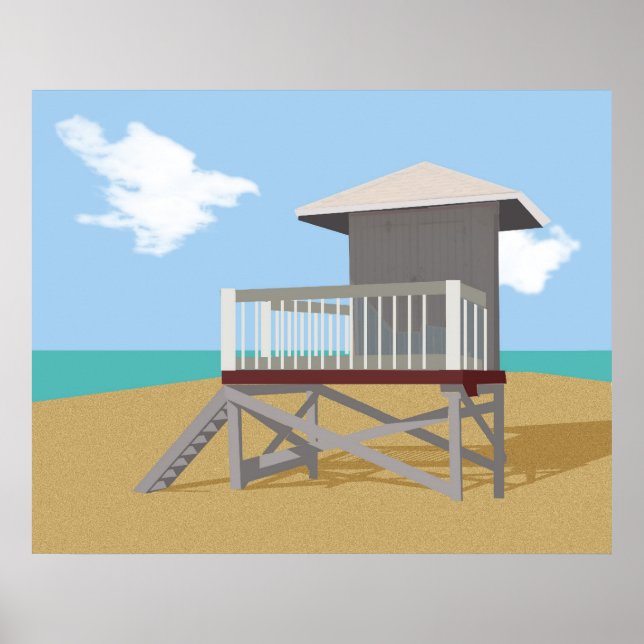 Póster Life Guard Shack (Frente)