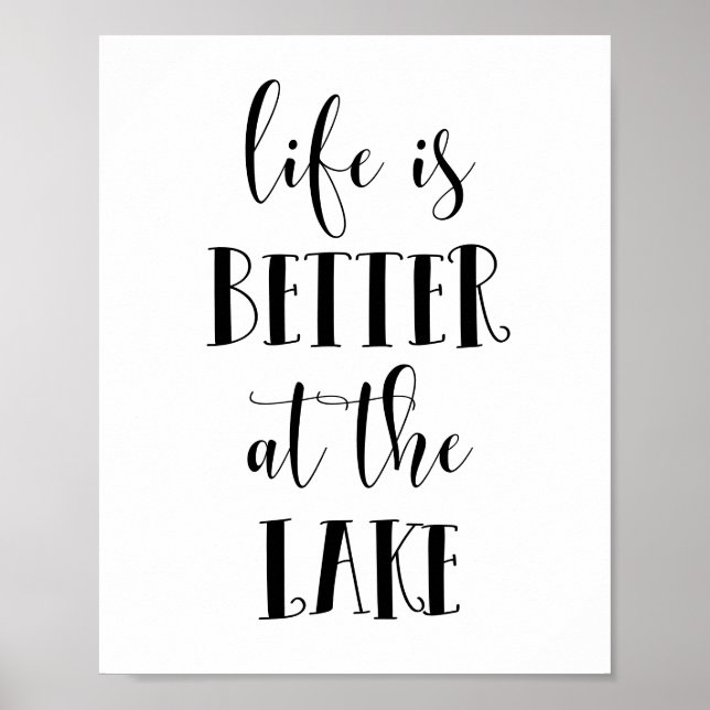 Póster Life is better at the lake (Frente)