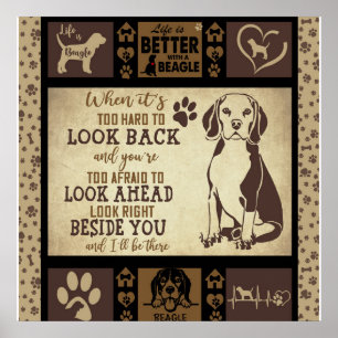 Póster Life Is Better With Beagle Dog Blanket,