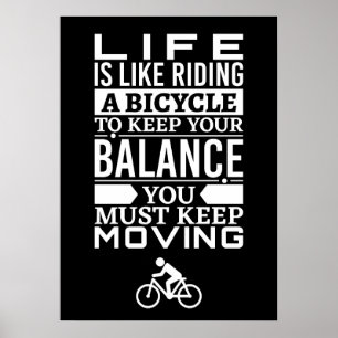 Póster Life is Like Riding a Bicycle