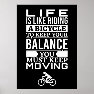 Póster Life is Like Riding a Bicycle