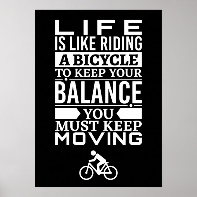Póster Life is Like Riding a Bicycle (Frente)
