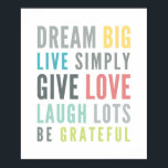 Póster LIFE MANTRA QUOTE tipografía positiva color pastel<br><div class="desc">por kat massard >> www.simplysweetpaperie.com <<< Vestir las paredes de su sala de estar u oficina con este texto de afirmación positivo. ¡Se ve absolutamente FABULOSO en un marco! Configurar como plantilla es fácil de personalizar con tu propio texto - hazlo tuyo!Simplemente pulsa el botón "Personalizar it" y agrega/cambia el...</div>