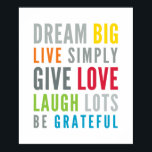Póster LIFE MANTRA tipografía fresca positiva colores bri<br><div class="desc">por kat massard >> www.simplysweetpaperie.com <<< Vestir las paredes de su sala de estar u oficina con este texto de afirmación positivo. ¡Se ve absolutamente FABULOSO en un marco! Configurar como plantilla es fácil de personalizar con tu propio texto - hazlo tuyo!Simplemente pulsa el botón "Personalizar it" y agrega/cambia el...</div>
