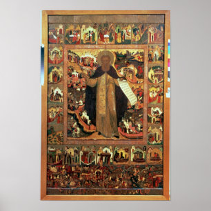 Póster Life of St. Sergius of Radonesh, 1640s