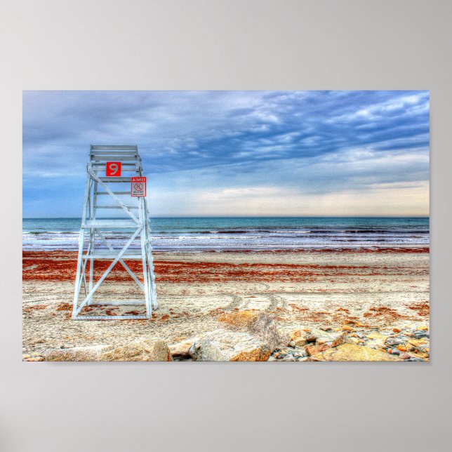 Póster Lifeguard Beach Chair Poster Print Newport (Frente)