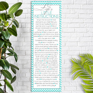 Póster Lifes Pequeñas Instrucciones (aqua)