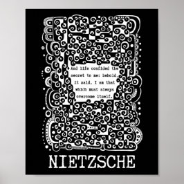 Póster Lifes SECRET cita de Nietzsche