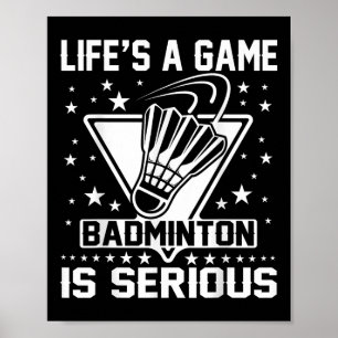 Póster Lifes Un Juego Badminton Es Un Entrenador De Entre