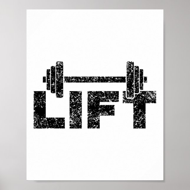 Póster Lift Workout Lifting Weightlifting Gym 1  (Frente)