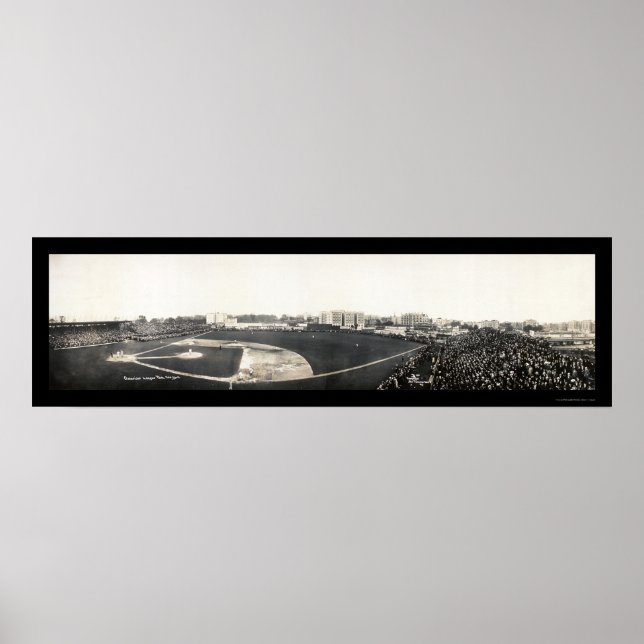 Póster Liga Americana de Béisbol NY Foto 1910 (Frente)