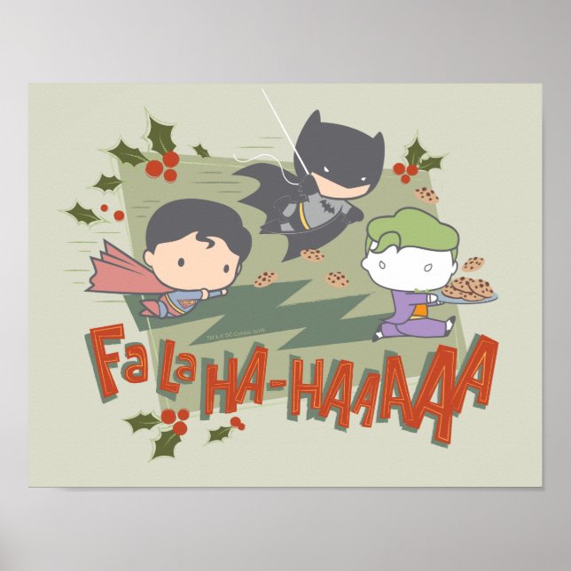 Póster Liga de Justicia Chibi Holiday Cookie Chase (Frente)