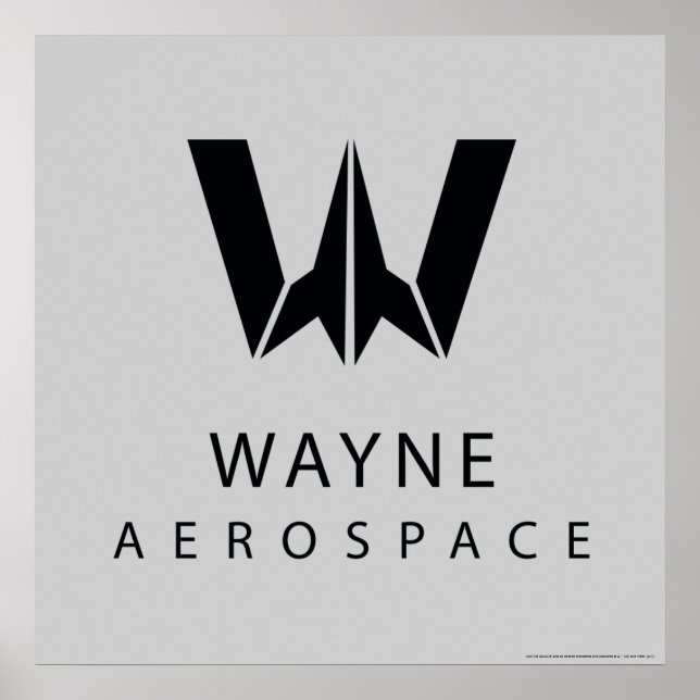 Póster Liga de la Justicia | Logo de Wayne Aerospace (Frente)