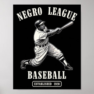Póster Liga de Negro Vintage Bysell Black History Month J