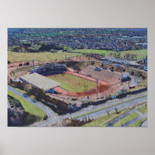 Póster Liga de Rugby de Bradford, Odsal Stadium Coral Sta