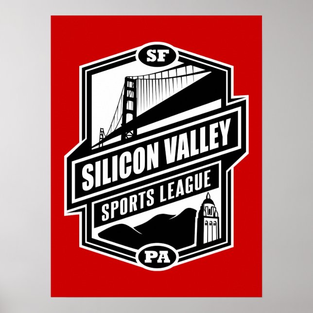 Póster Liga Deportiva de Silicon Valley (Frente)