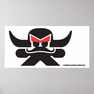 Póster Ligero mexicano - negro