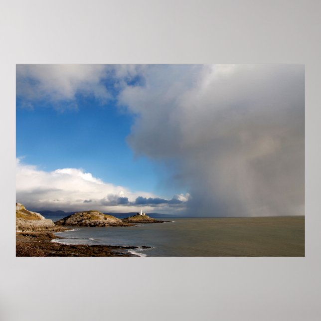 Póster Lighthouse and approaching storm (Frente)