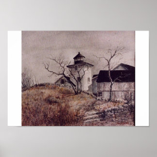 PÓSTER LIGHTHOUSE AT NOANK, CT.