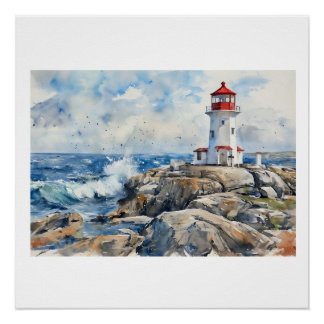 Póster Lighthouse at Peggy's Cove,