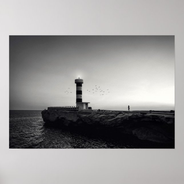 Póster Lighthouse at Sunset (Frente)