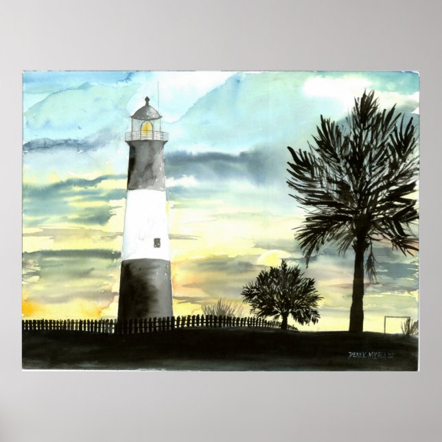 PÓSTER LIGHTHOUSE DE LA ISLA TYBEE (Frente)
