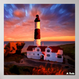 Póster Lighthouse sunrise