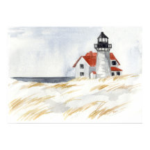 Lighthouse Winter Snow Race Point Provincetown
