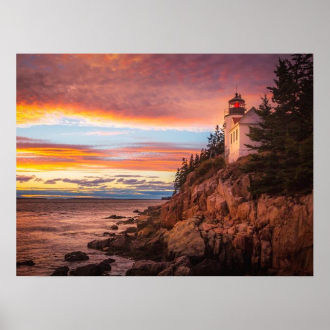 Póster Lighthouses | Acadia National Park Maine (Frente)