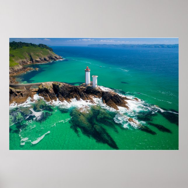Póster Lighthouses | Finistère Brest Bretagne Lighthouse (Frente)