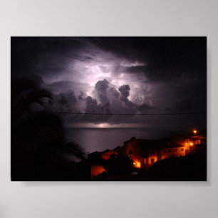 Póster Lightning During Thunderstowm in Portugal