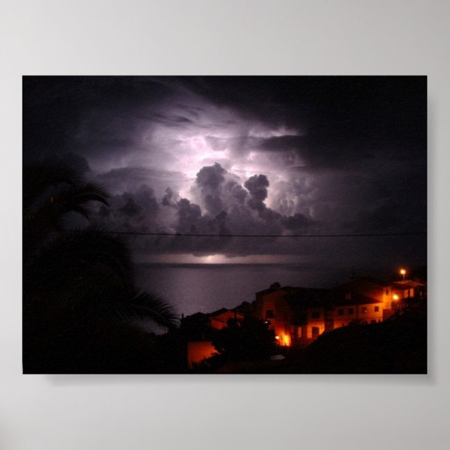 Póster Lightning During Thunderstowm in Portugal (Frente)
